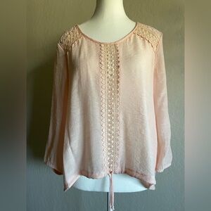Peachy pink boho top